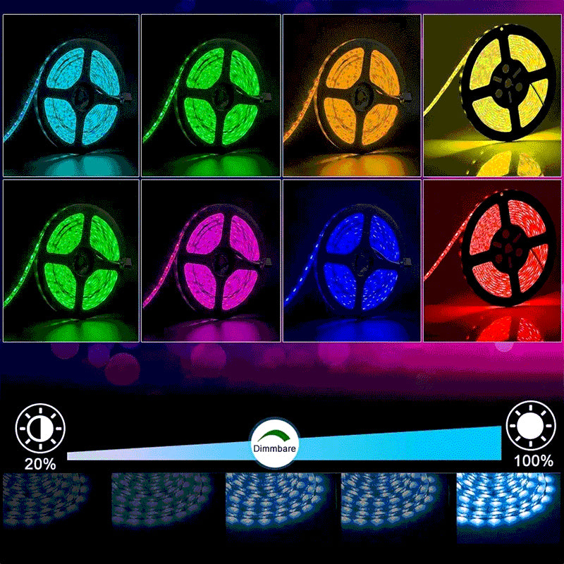 TIRA LED MULTICOLOR CON CONTROL