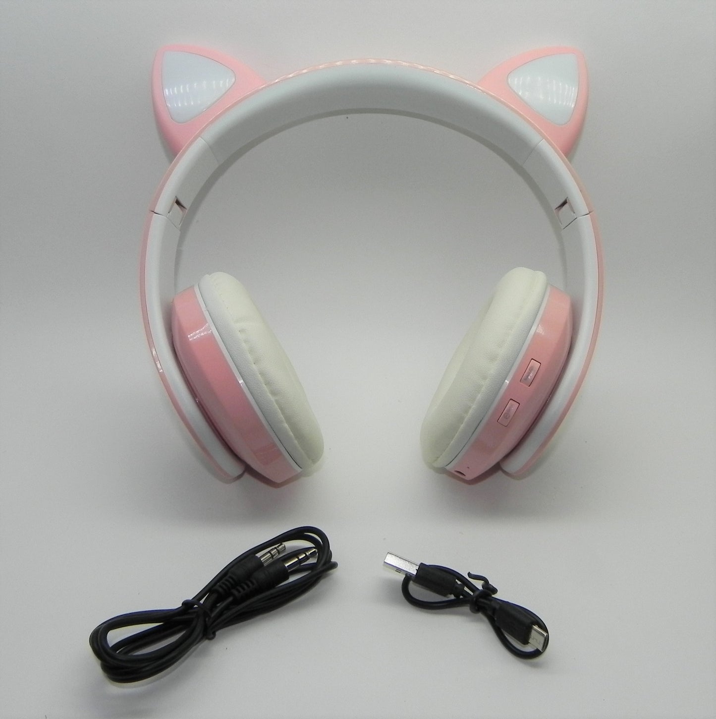 Audífonos Bluetooth con Orejas de Gato LED – Iluminación de 7 Colores